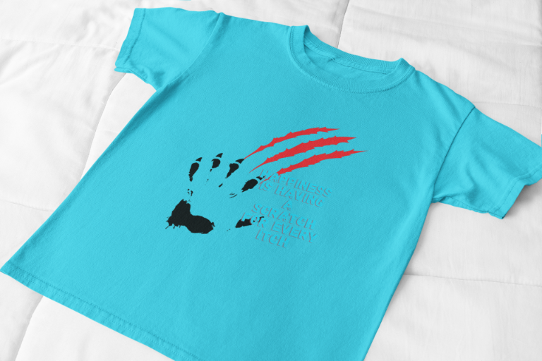 Men's Scratch Every Itch Skull T-shirt SkyBlue by ZealforTee