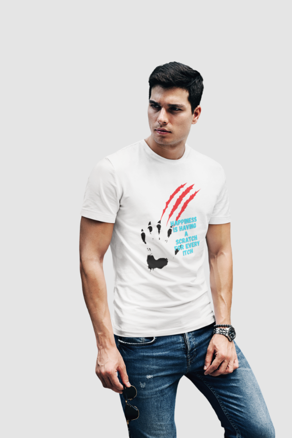 Men's Scratch Every Itch Skull T-shirt Yellow by ZealforTee