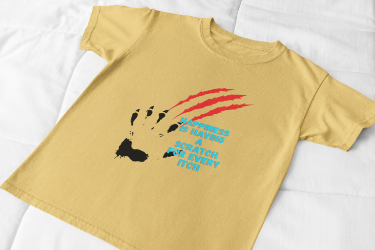 Men's Scratch Every Itch Skull T-shirt Yellow by ZealforTee