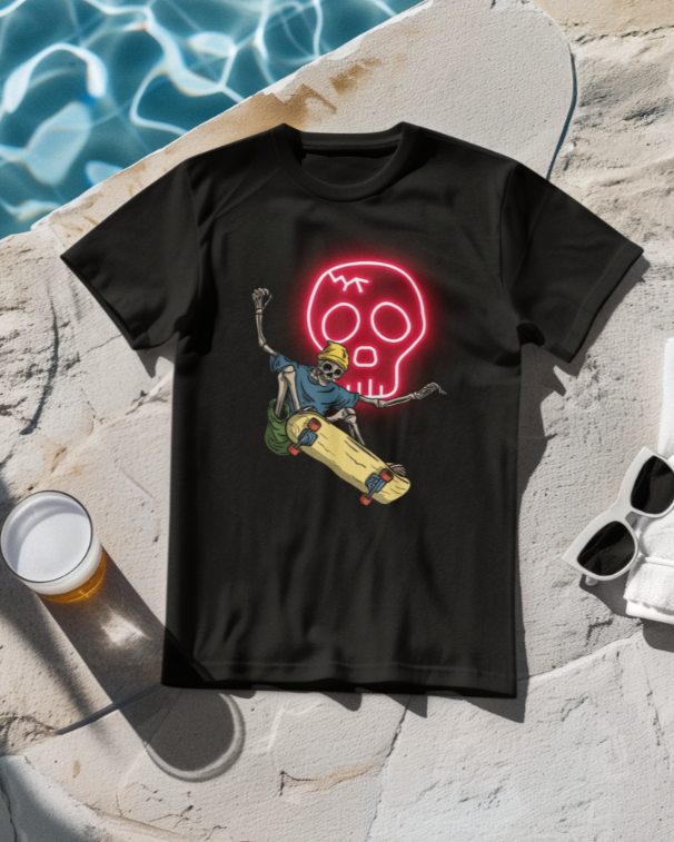 Men's Ghost on Skates Classic T-shirt SkyBlue by ZealforTee