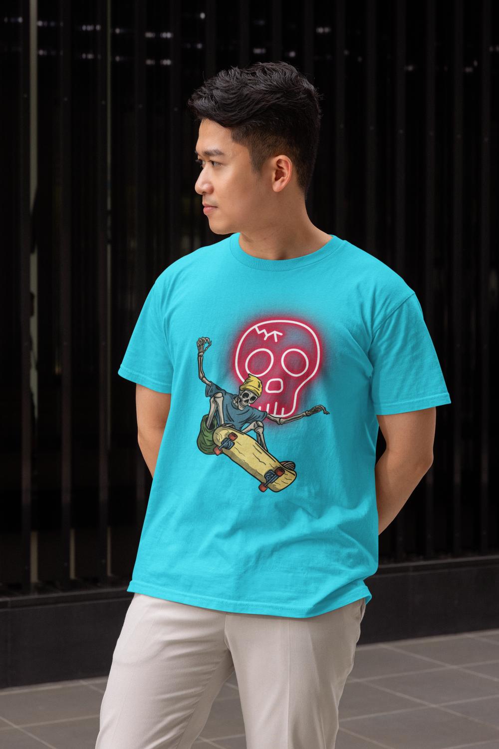 Men's Ghost on Skates Classic T-shirt Yellow by ZealforTee