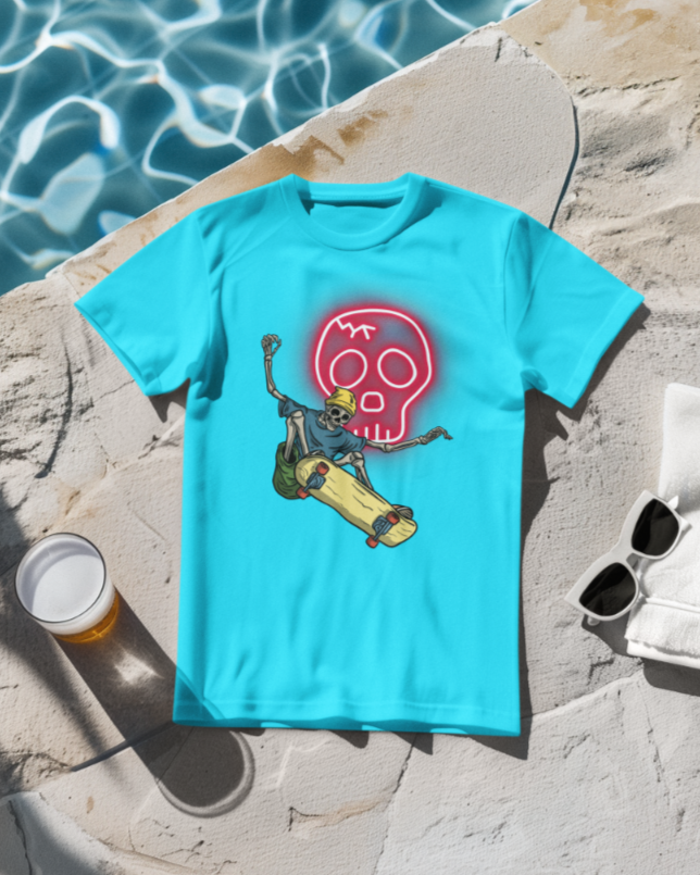 Men's Ghost on Skates Classic T-shirt SkyBlue by ZealforTee