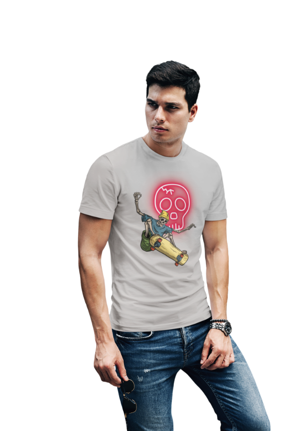 Men's Ghost on Skates Classic T-shirt Black by ZealforTee