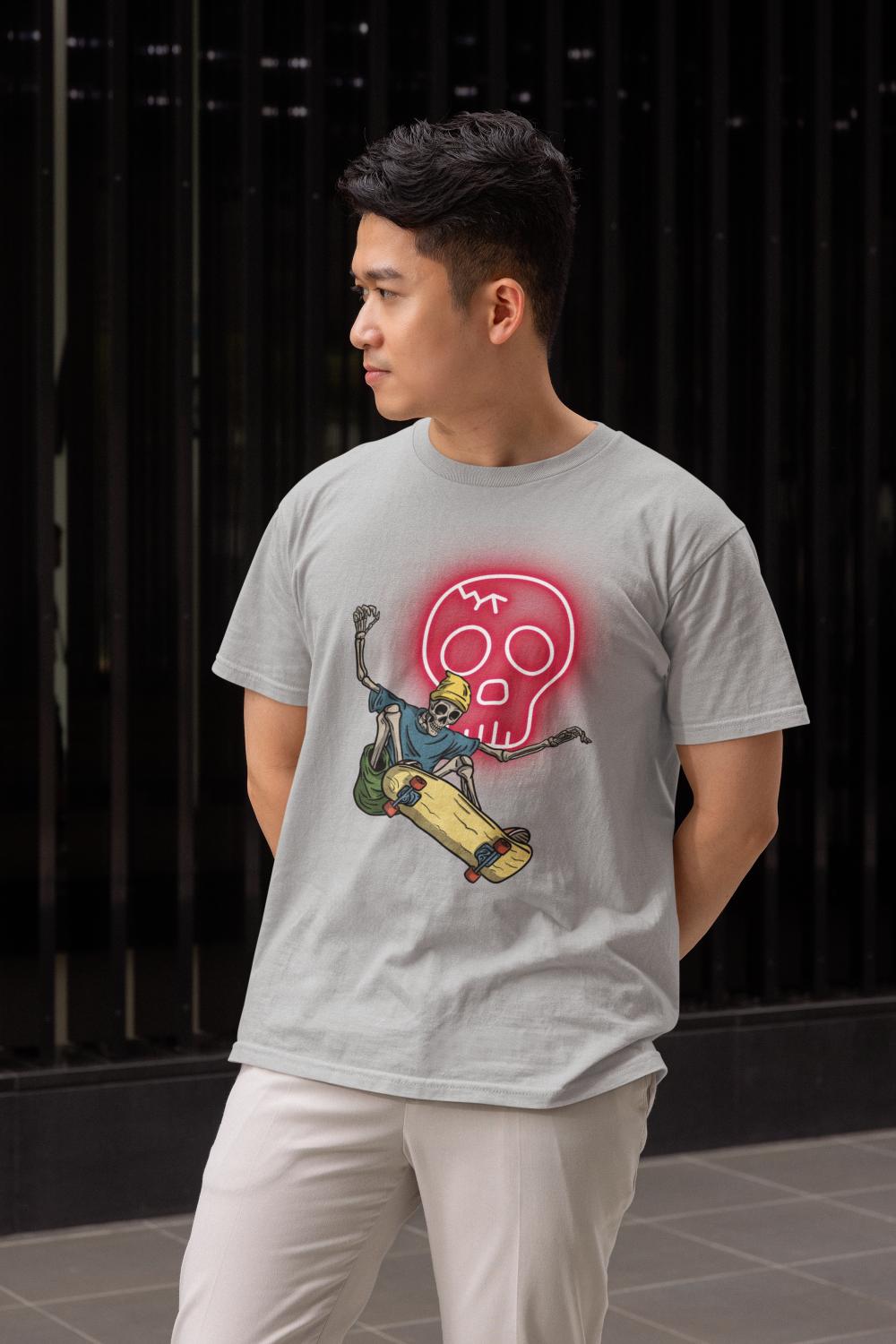 Men's Ghost on Skates Classic T-shirt Black by ZealforTee