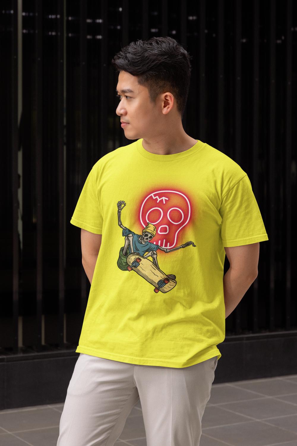 Men's Ghost on Skates Classic T-shirt White by ZealforTee