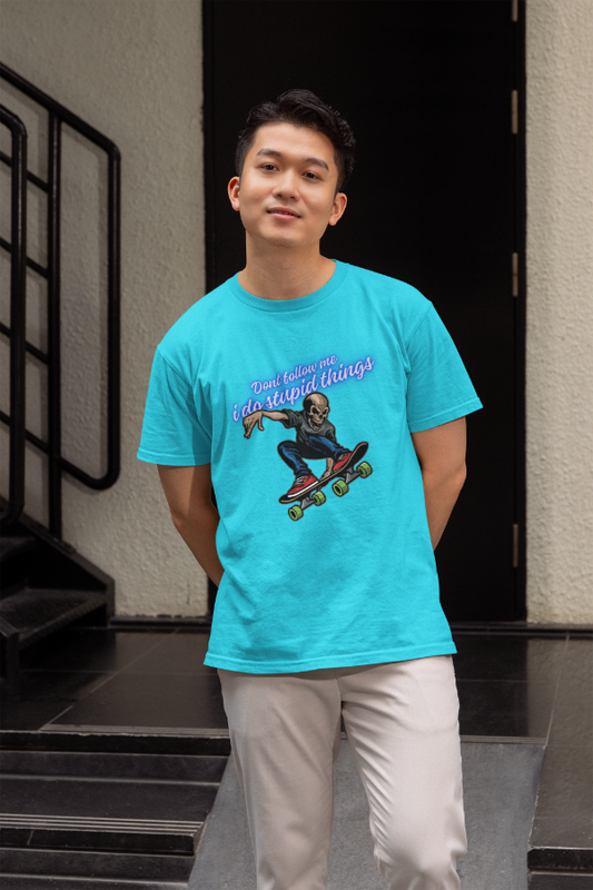 Men's Do Stupid Things T-shirt SkyBlue by ZealforTee