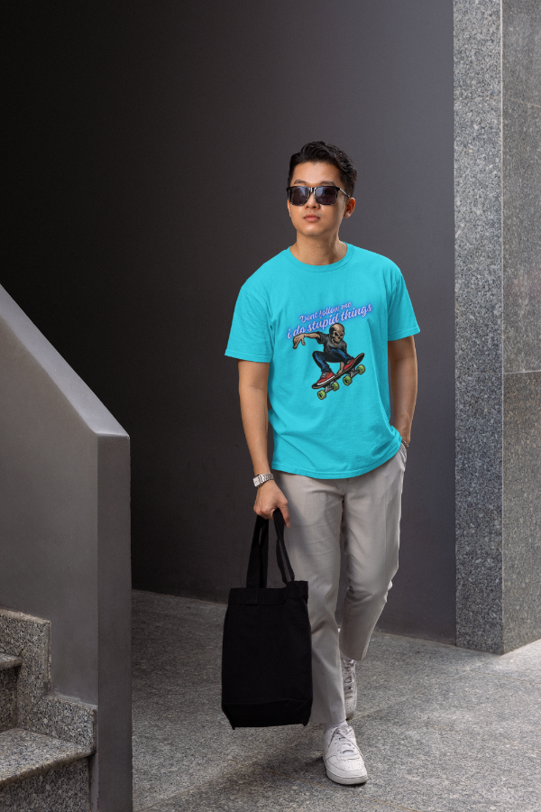 Men's Do Stupid Things T-shirt SkyBlue by ZealforTee