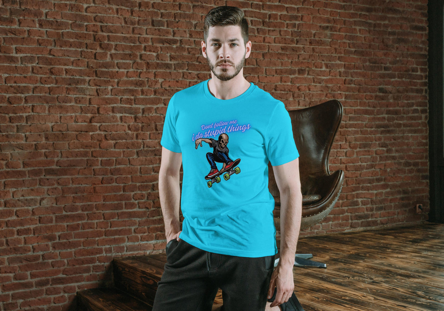 Men's Do Stupid Things T-shirt SkyBlue by ZealforTee