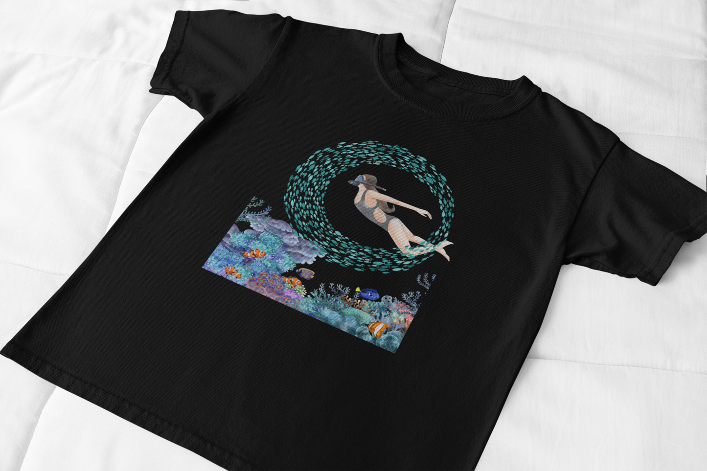 Men's Swimmer T-shirt Black by ZealforTee