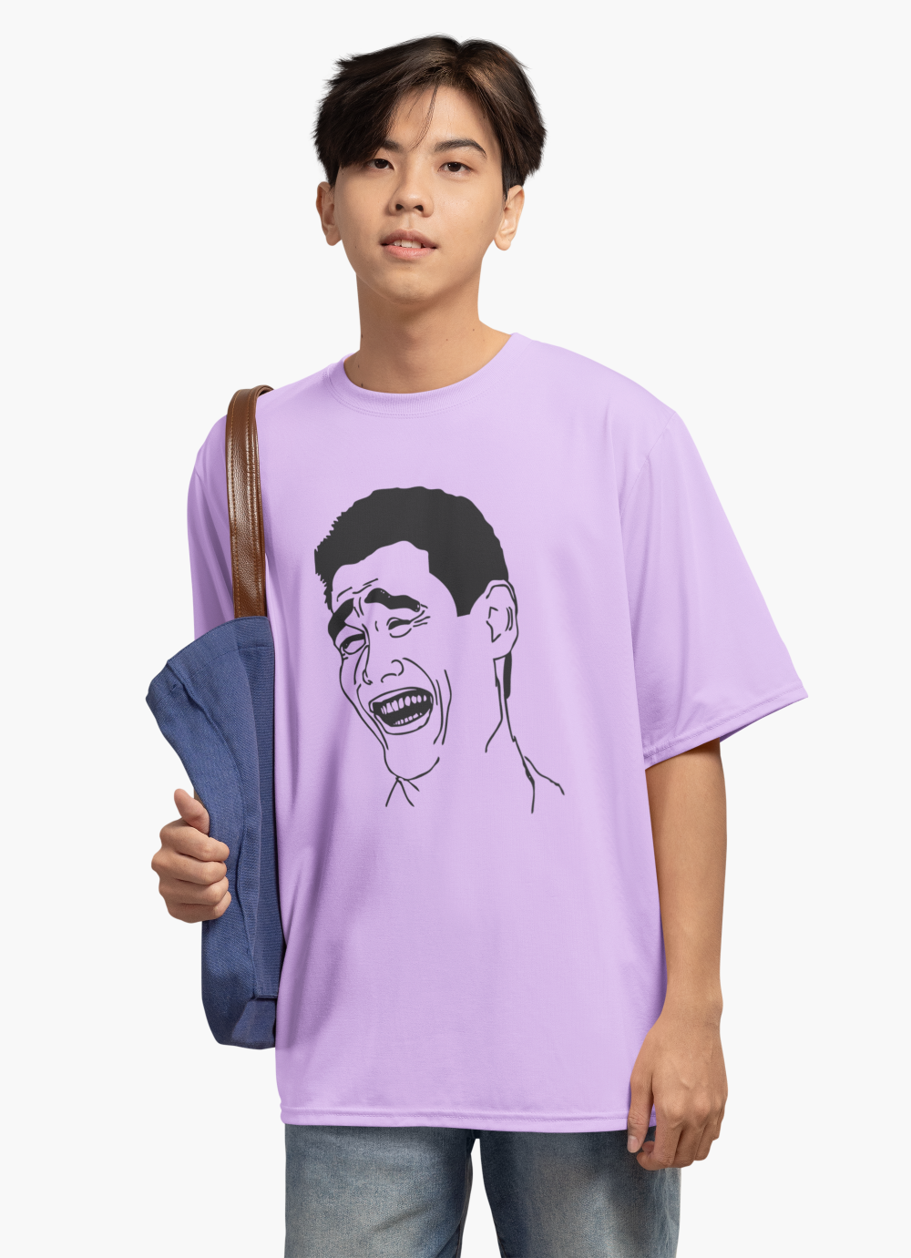 Men's Meme Face T-Shirt Iris Lavender by ZealforTee