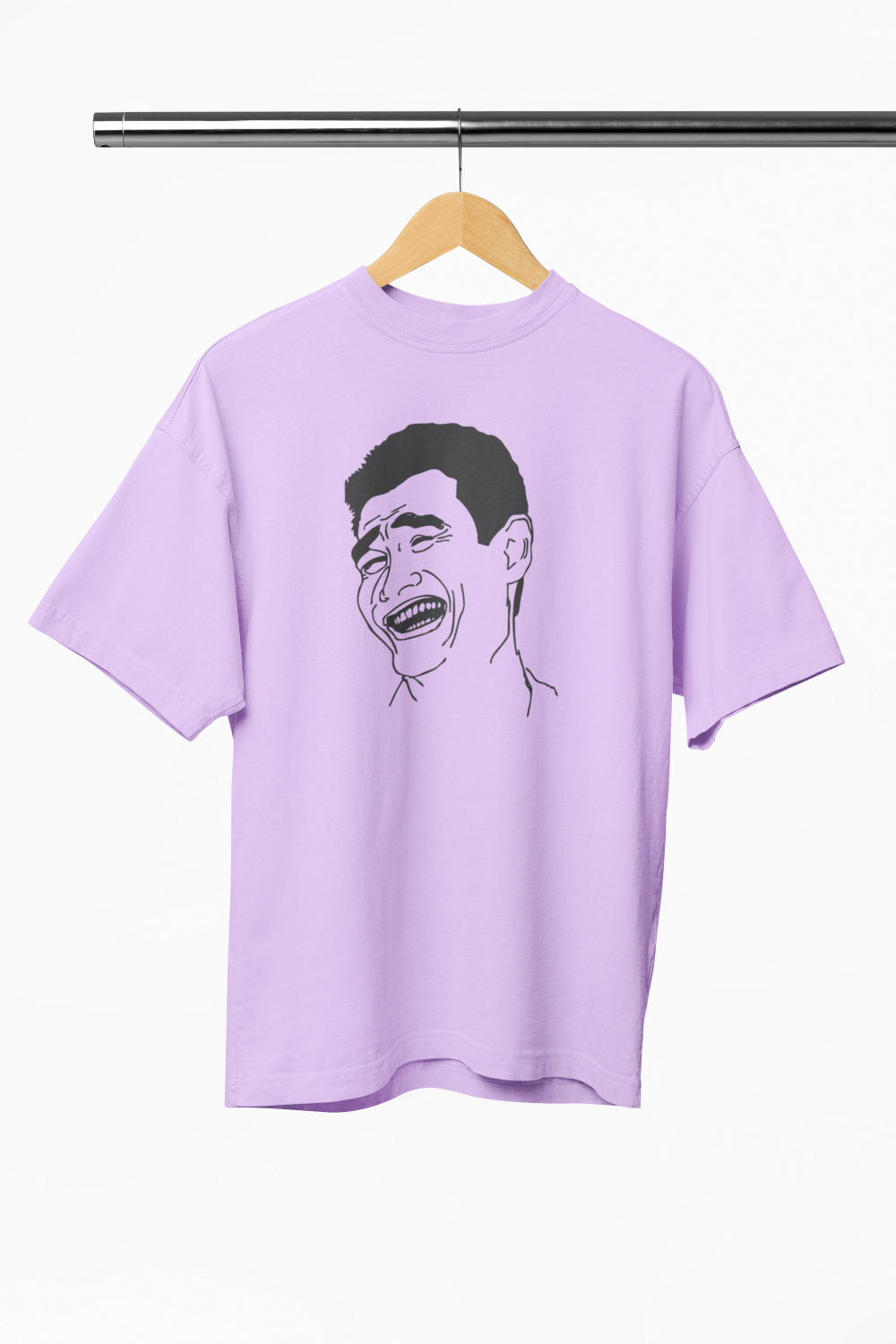 Men's Meme Face T-Shirt Iris Lavender by ZealforTee