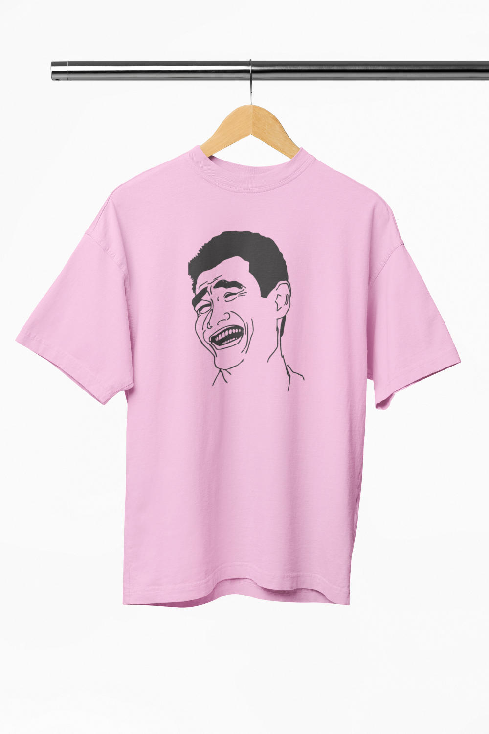 Men's Meme Face T-Shirt Pink by ZealforTee