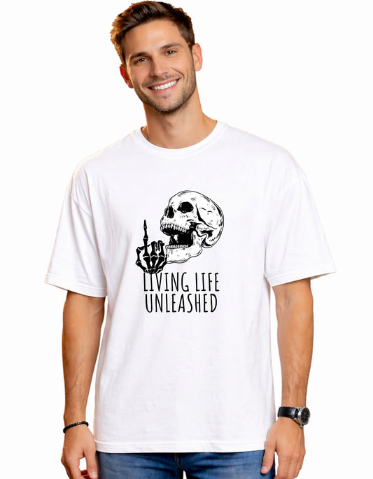 Men Life Unleashed Oversized Tshirt Front By ZealforTee