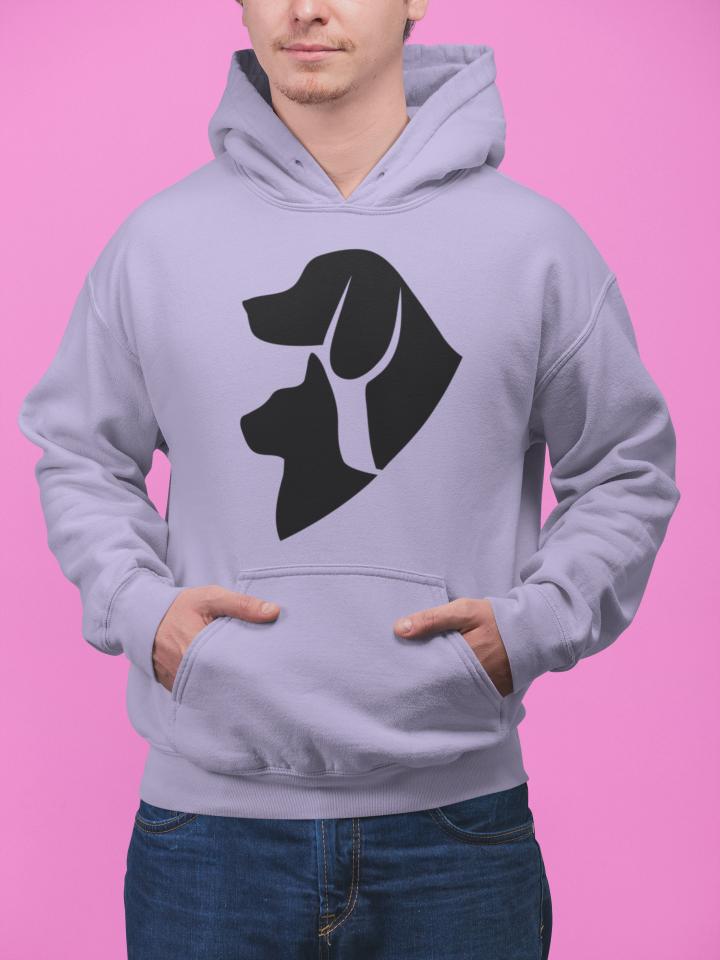 Men's Kitty and Mutt Hoodie Sweatshirt Mint by ZealforTee