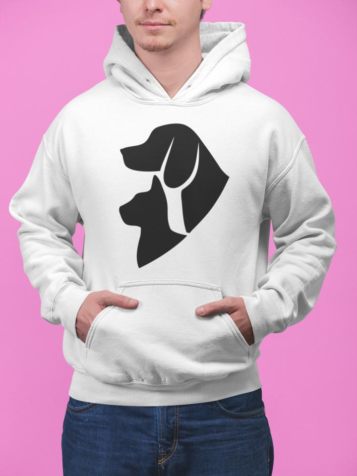 Men's Kitty and Mutt Hoodie Sweatshirt Mint by ZealforTee