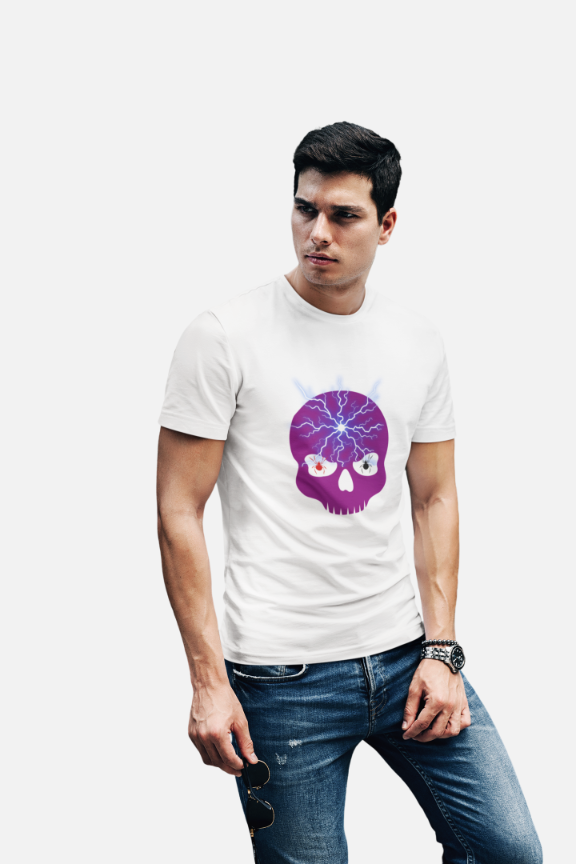 Men's Vision Skull T-shirt Black by ZealforTee
