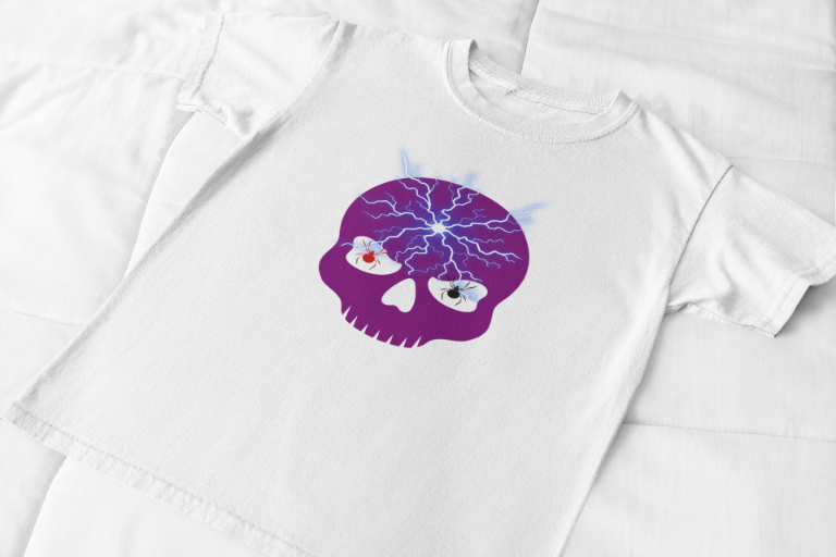 Men's Vision Skull T-shirt White by ZealforTee