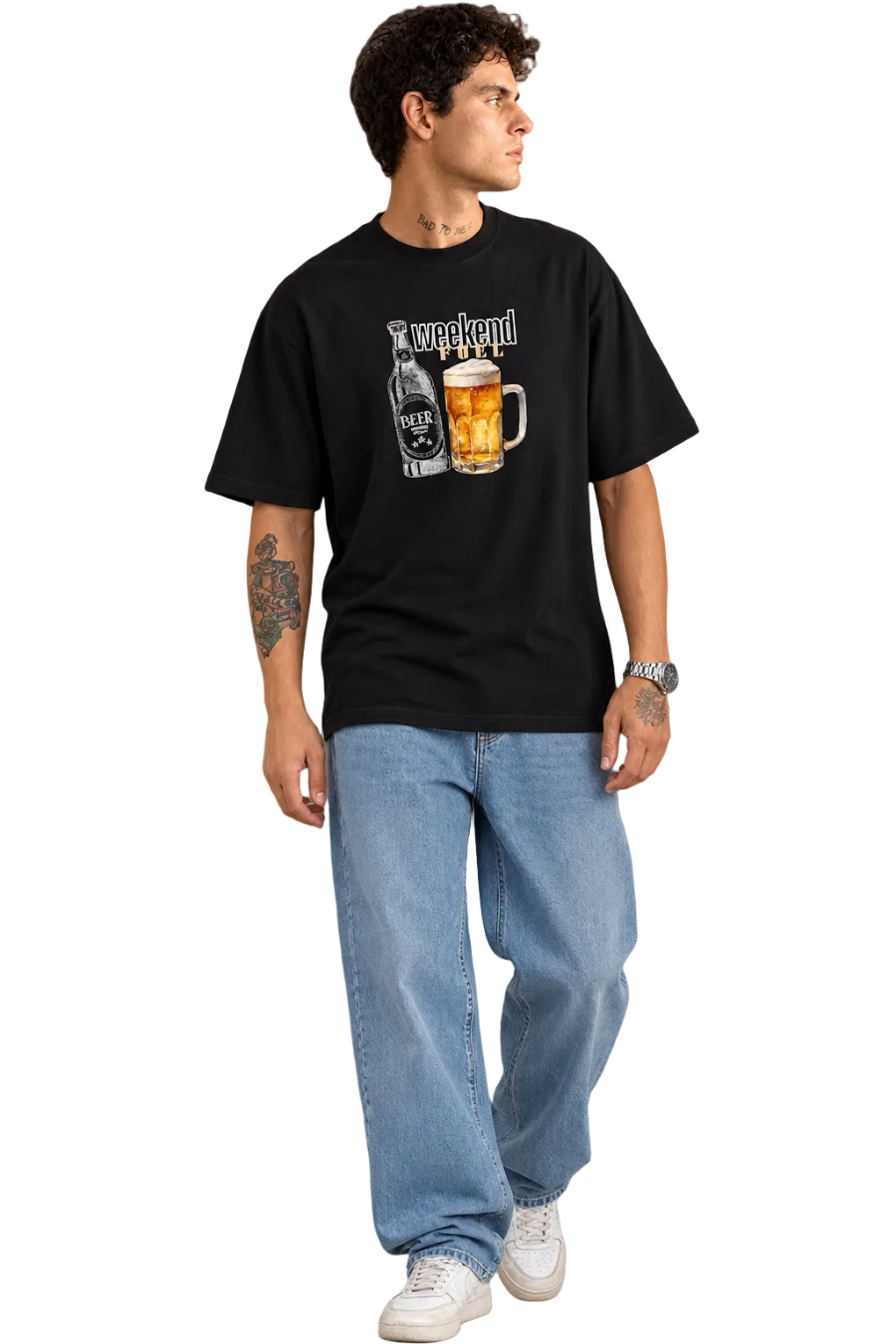 Men Weekend Fuel Oversized Tshirt