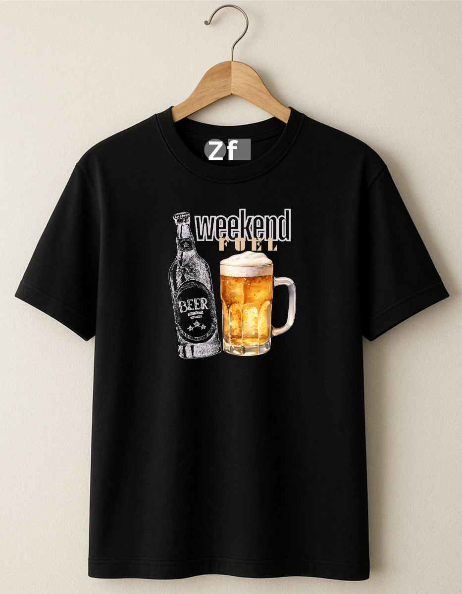 Women Weekend Fuel Oversized Tshirt Folded By ZealforTee