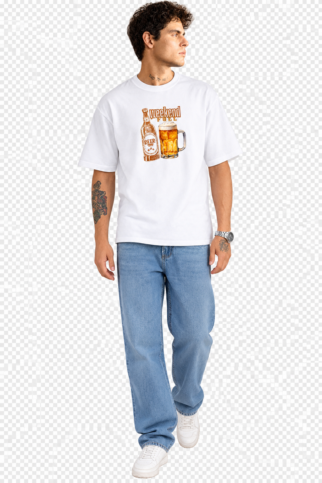 Men Weekend Fuel Oversized Tshirt