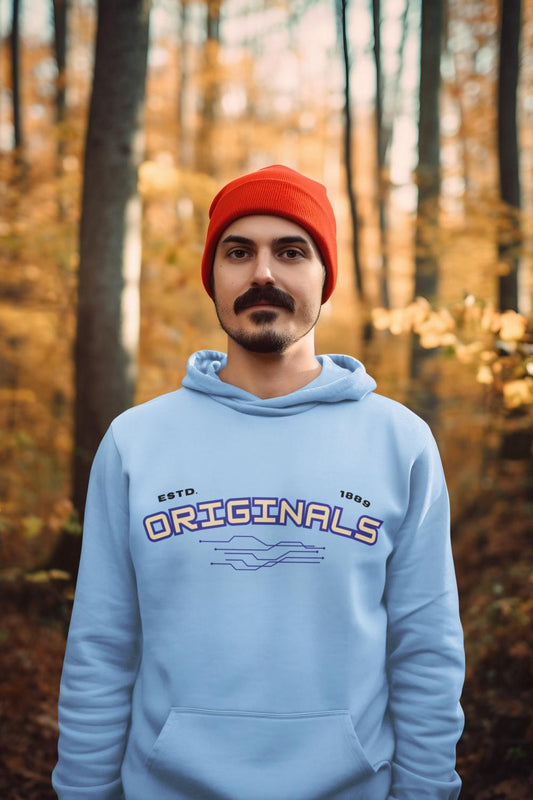 Men Hoodie Sweatshirt: Old School XS by ZealforTee