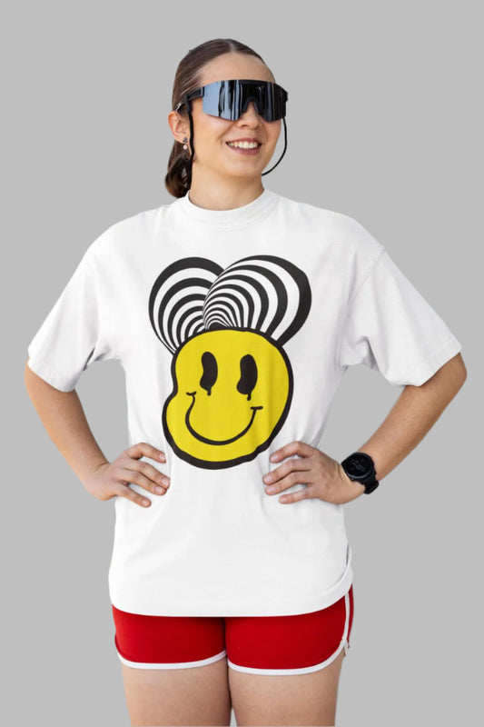 Women's Carefree and Grin Oversized T shirt Mint by ZealforTee