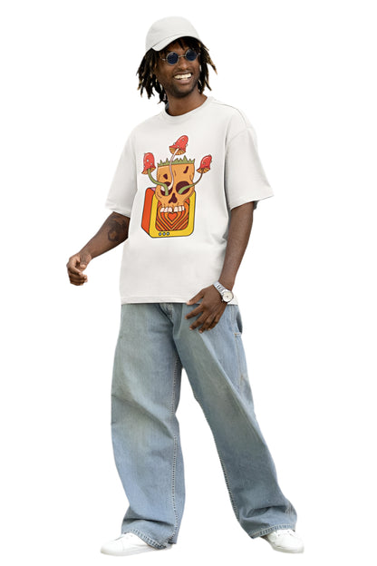 Men's illusionary Oversized T shirt Red by ZealforTee