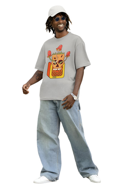 Men's illusionary Oversized T shirt Red by ZealforTee