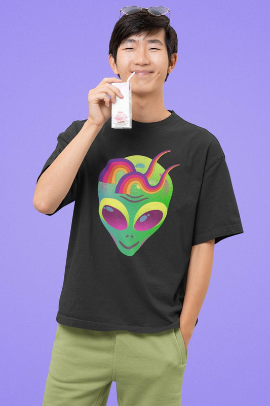 Men's Overhigh Crumpet Oversized T shirt White by ZealforTee