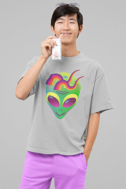 Men's Overhigh Crumpet Oversized T shirt White by ZealforTee