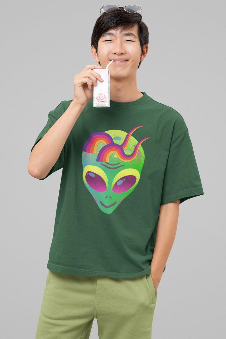 Men's Overhigh Crumpet Oversized T shirt White by ZealforTee