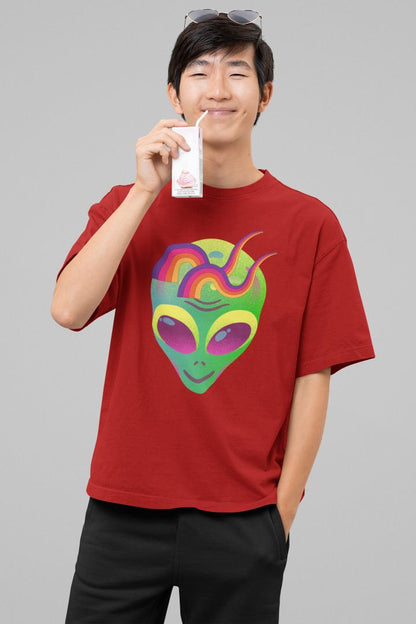 Men's Overhigh Crumpet Oversized T shirt White by ZealforTee