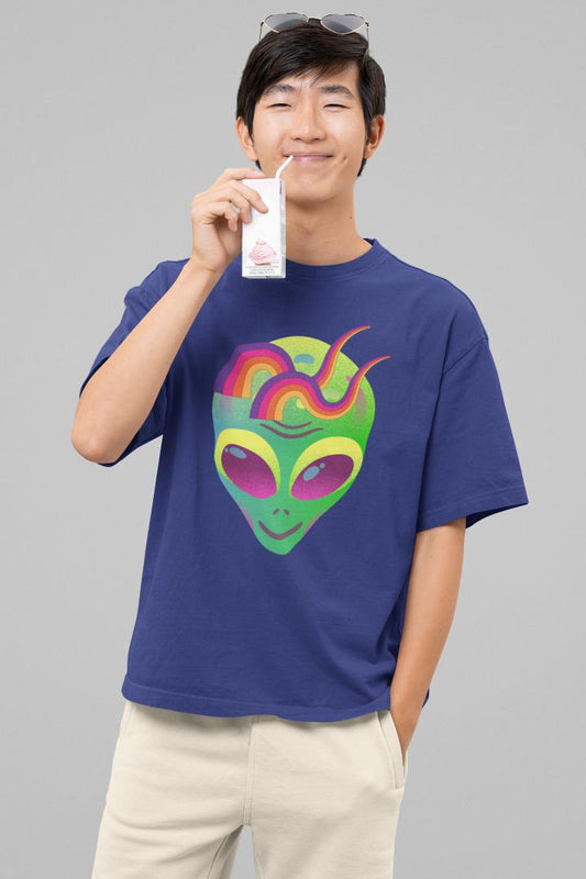 Men's Overhigh Crumpet Oversized T shirt White by ZealforTee