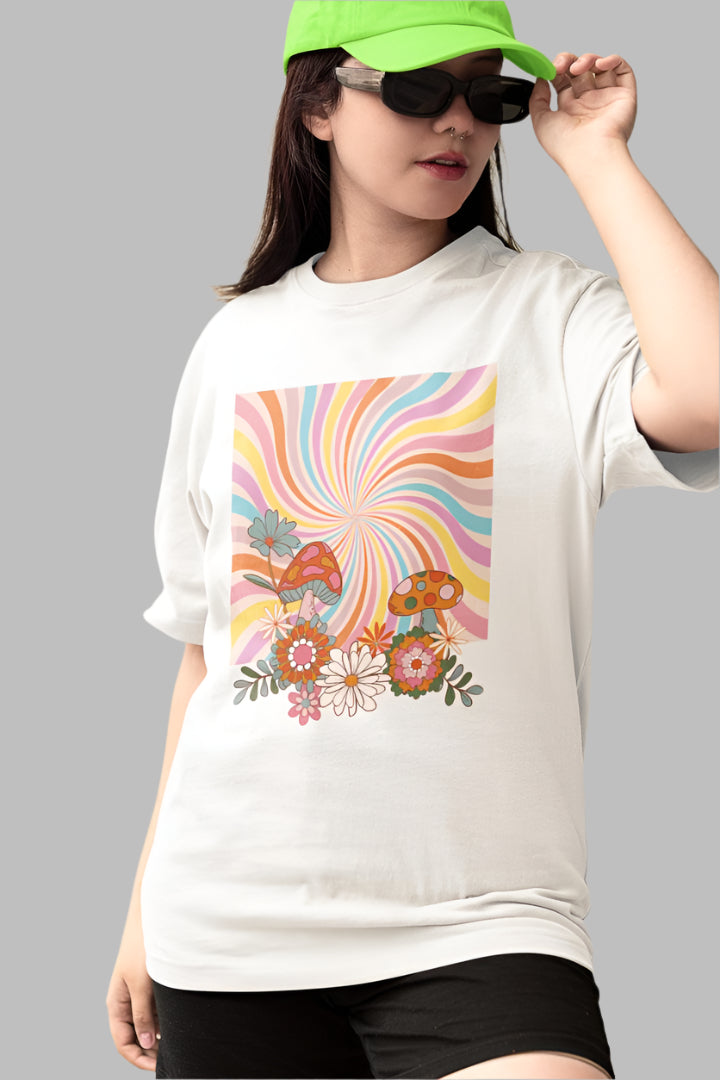 Women's Blooming Buds Oversized T shirt