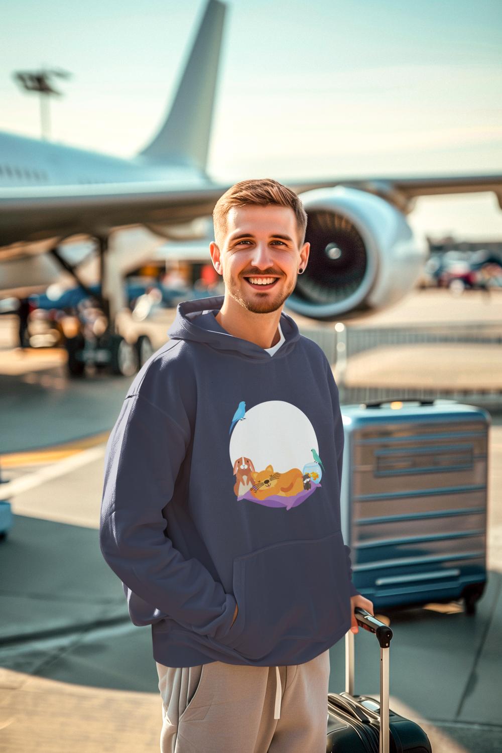 Men's Pets Hoodie Sweatshirt Royal Blue by ZealforTee