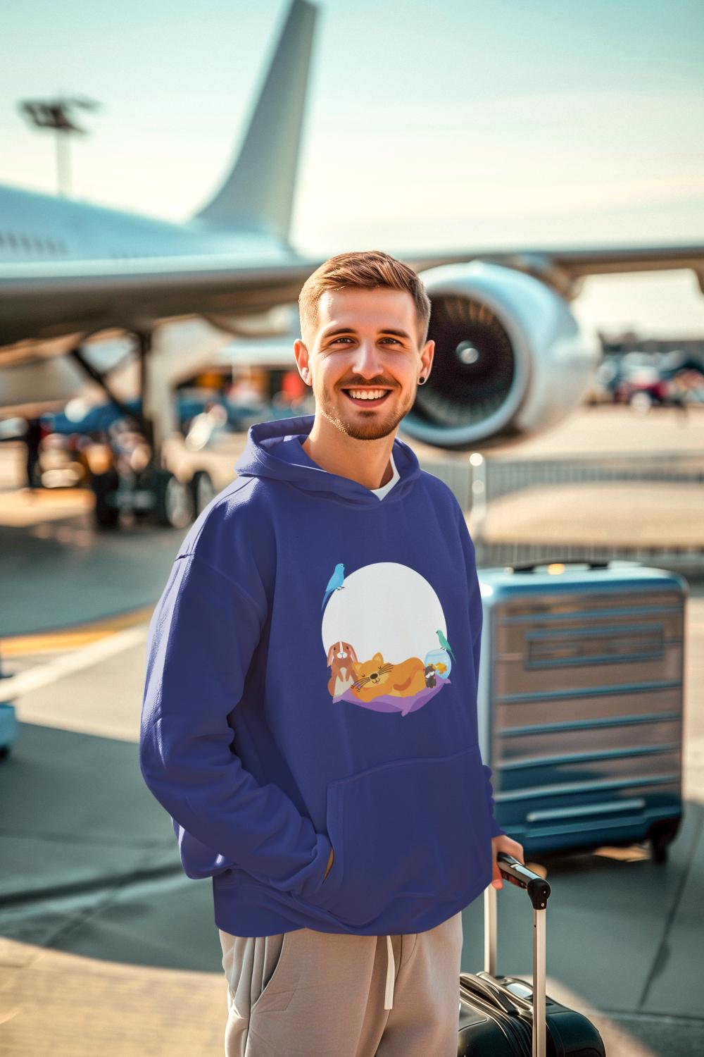 Men's Pets Hoodie Sweatshirt Black by ZealforTee