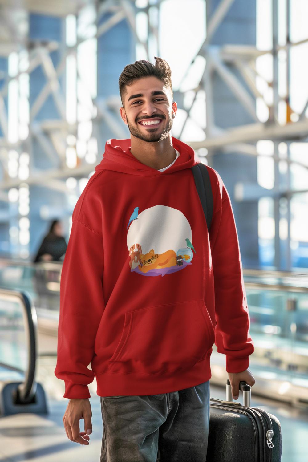 Men's Pets Hoodie Sweatshirt Maroon by ZealforTee