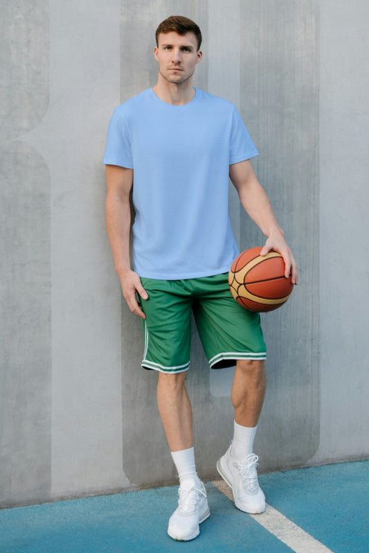 Men's Plain Baby Blue Classic T-shirt by ZealforTee