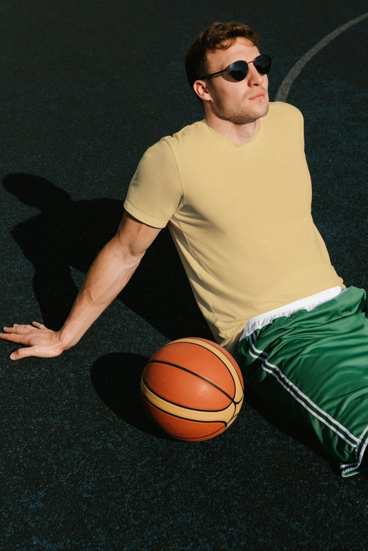 Men's Plain Beige Classic T-shirt by ZealforTee