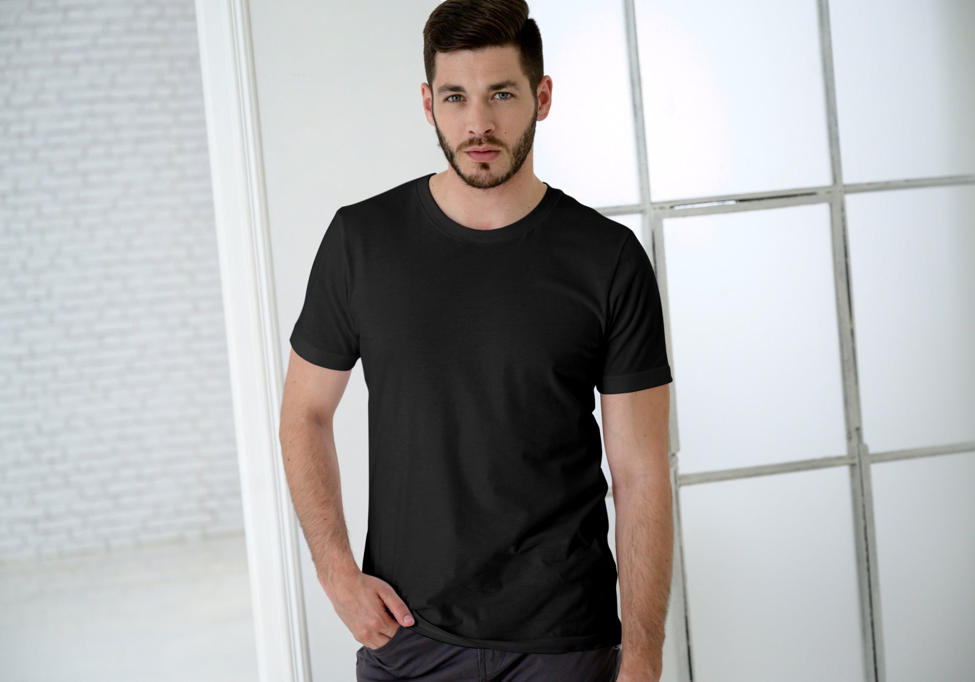 Men's Plain Black Classic T-shirt by ZealforTee