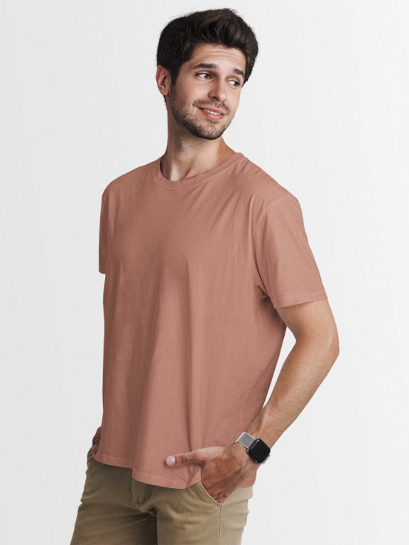 Plain Copper color T-shirt for Men by ZealforTee