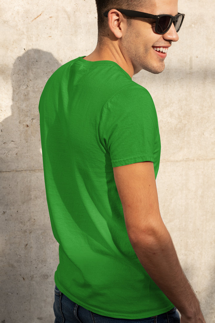 Plain Flag Green color T-shirt for Men by ZealforTee
