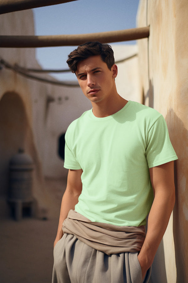Men Solid Jade Classic T-shirt by ZealforTee
