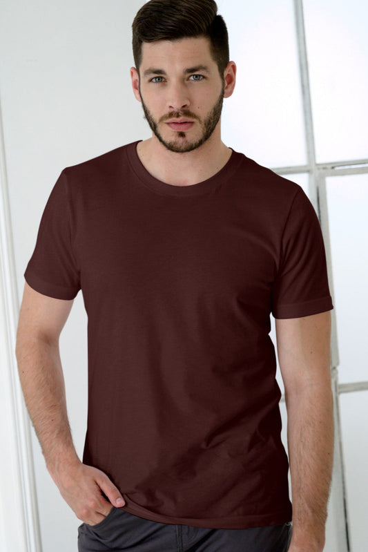 Men's Plain Maroon Classic T-shirt by ZealforTee