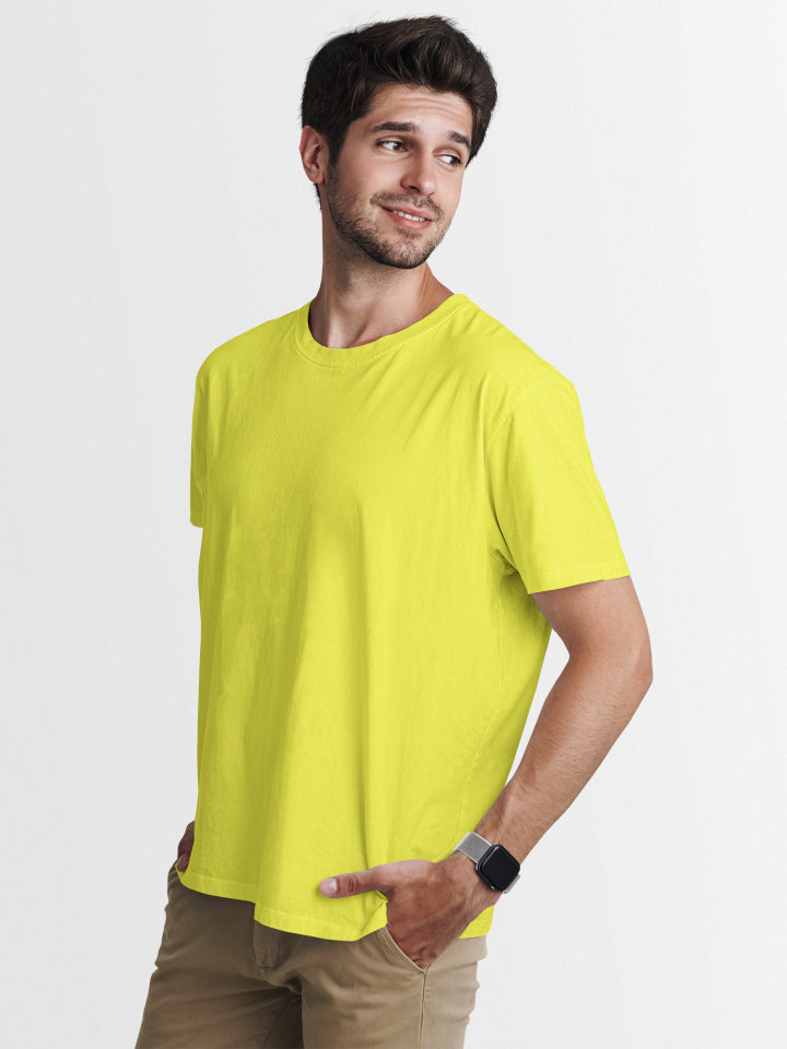 Men's Plain New Yellow Classic T-shirt by ZealforTee