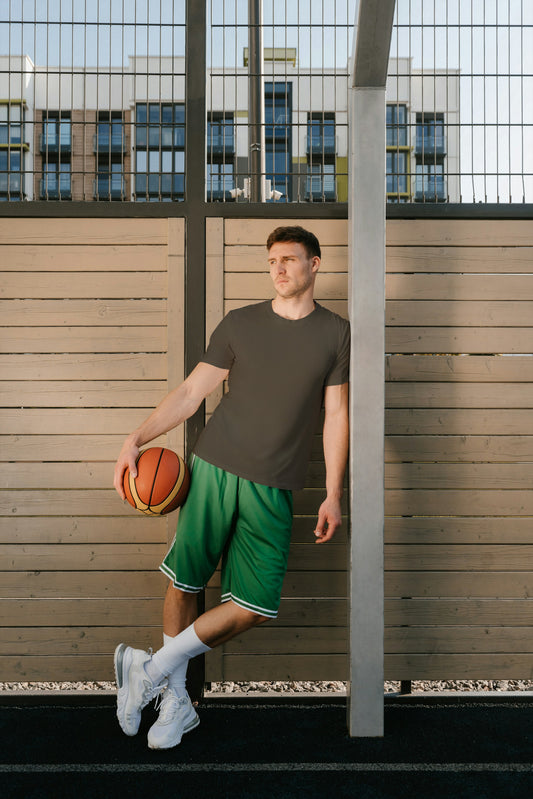 Men's Plain Olive Grey Classic T-shirt by ZealforTee