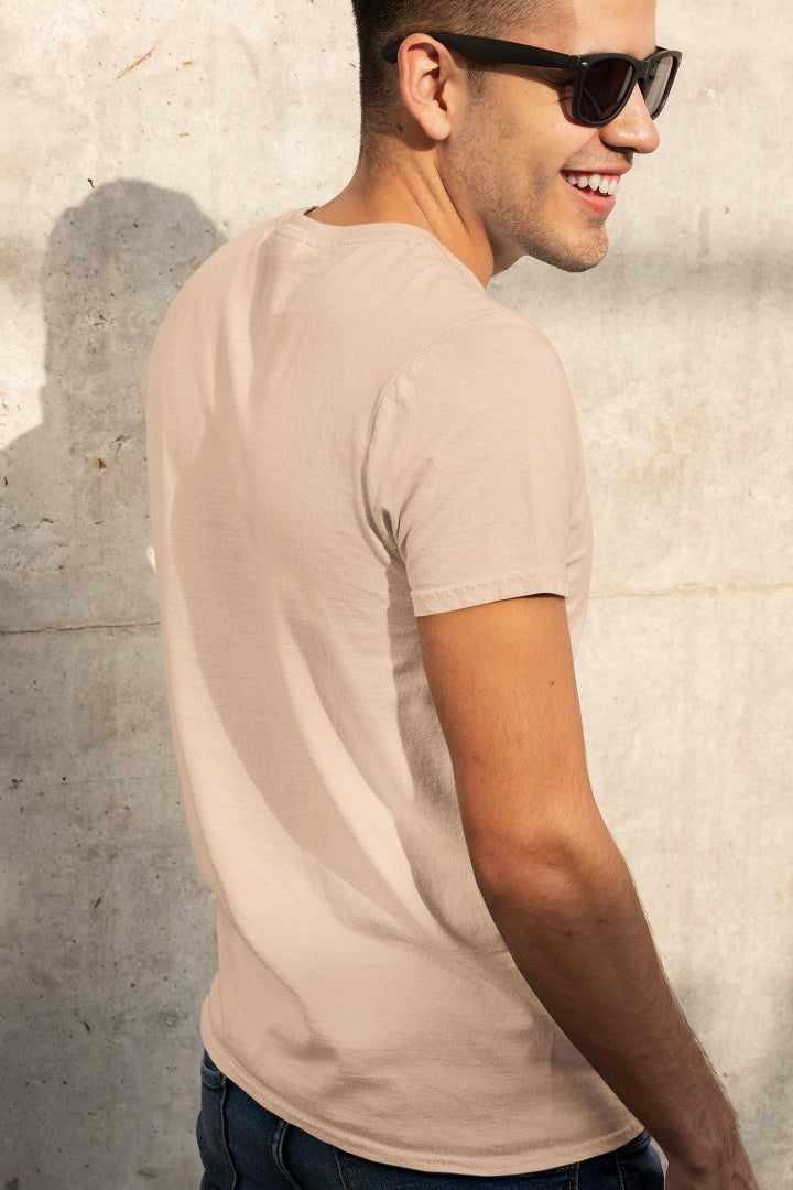 Plain Peach color T-shirt for Men by ZealforTee
