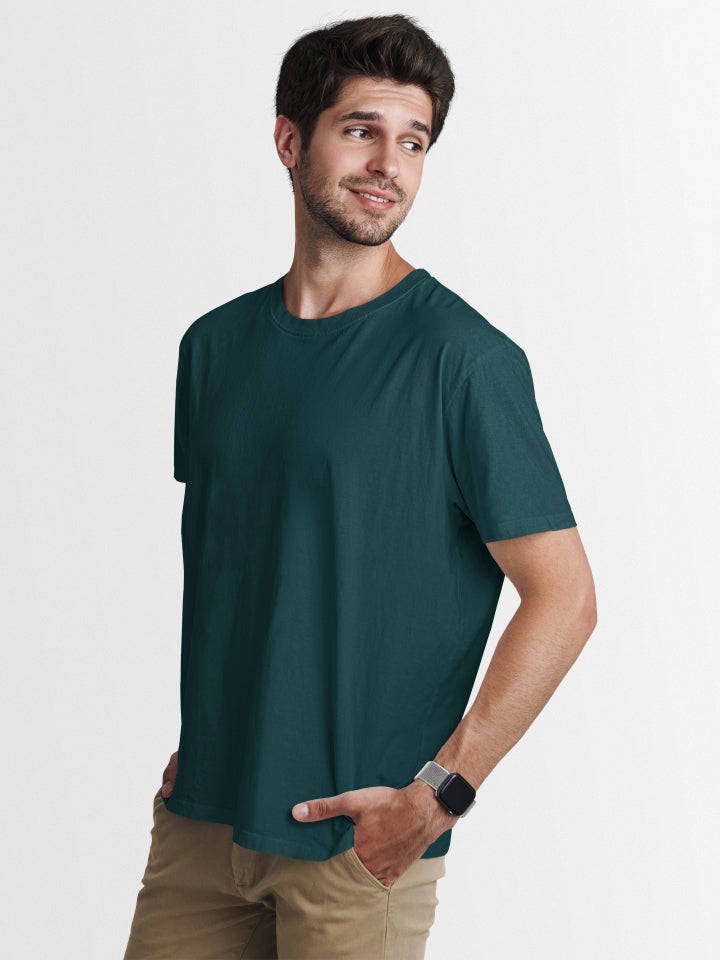 Petrol Blue Classic T-shirt for men by ZealforTee