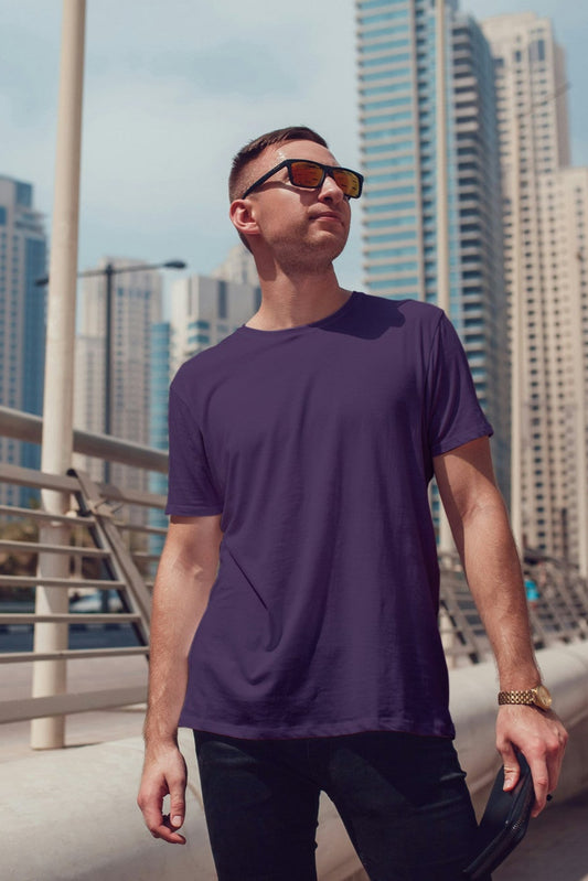 Men's Plain Purple Classic T-shirt by ZealforTee