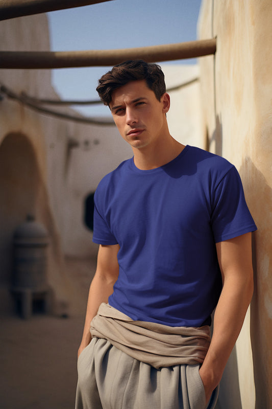 Men's Plain Royal Blue Classic T-shirt by ZealforTee